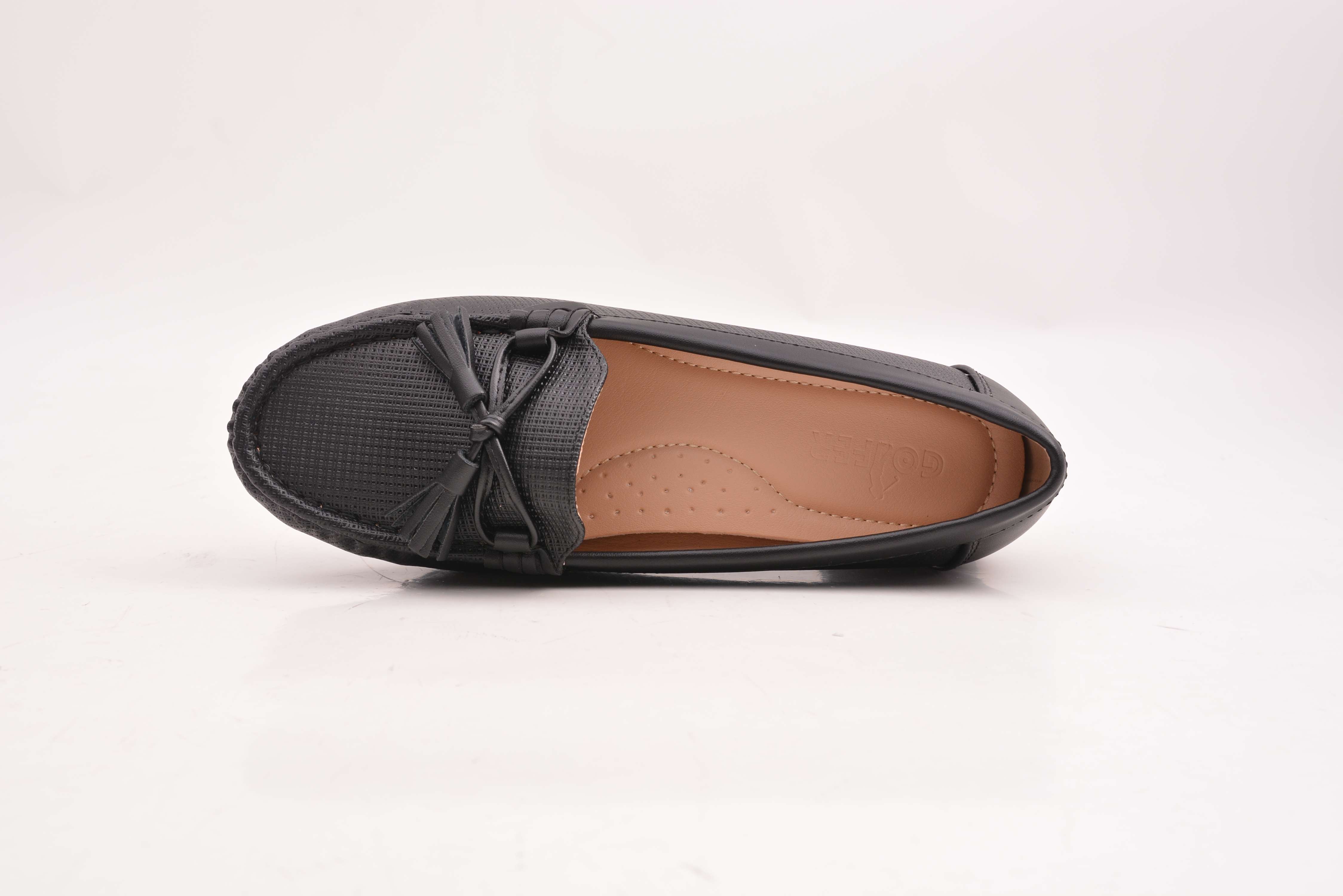 Elegant Textured Platform Wedge Loafers for Ladies.