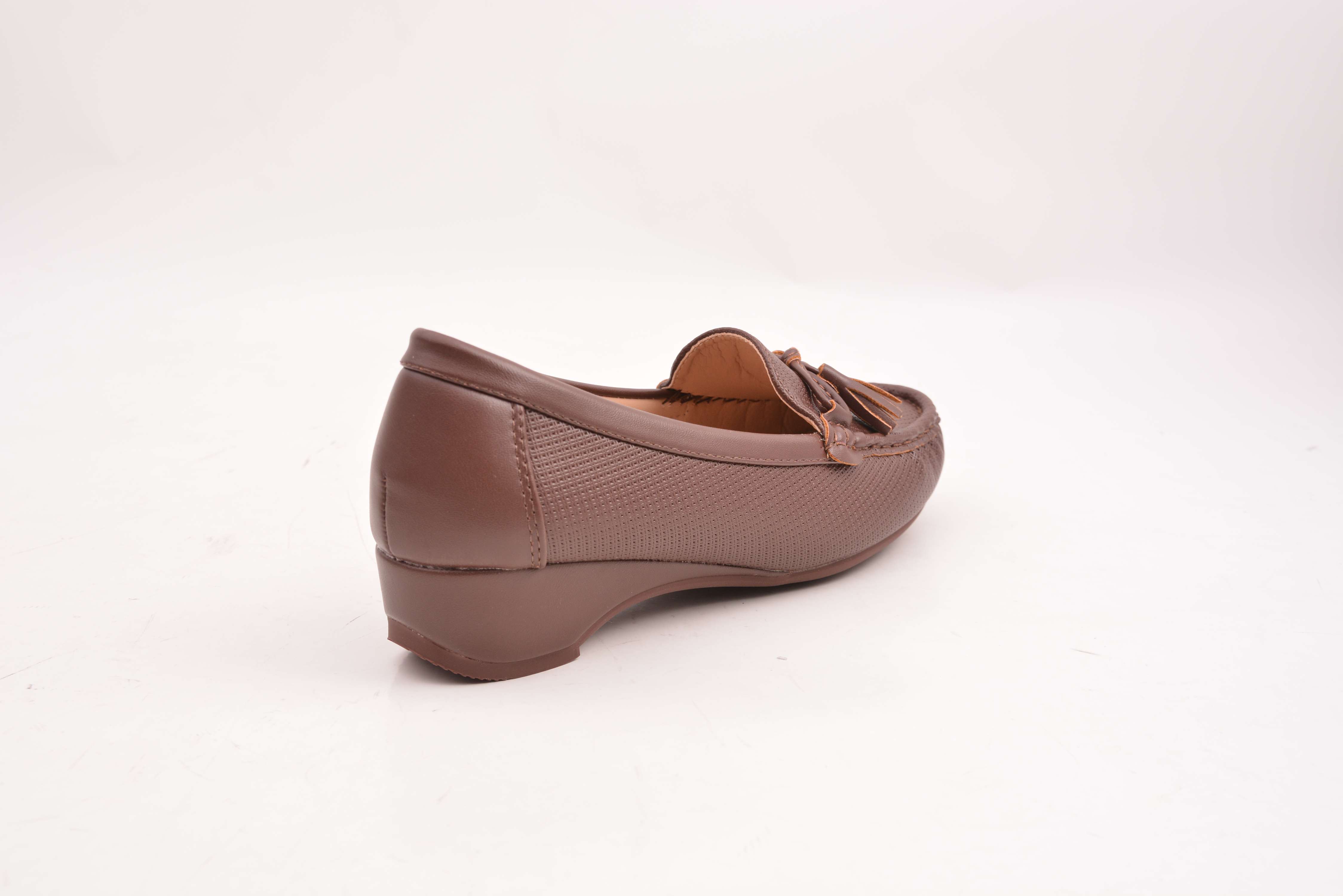 Elegant Textured Platform Wedge Loafers for Ladies.