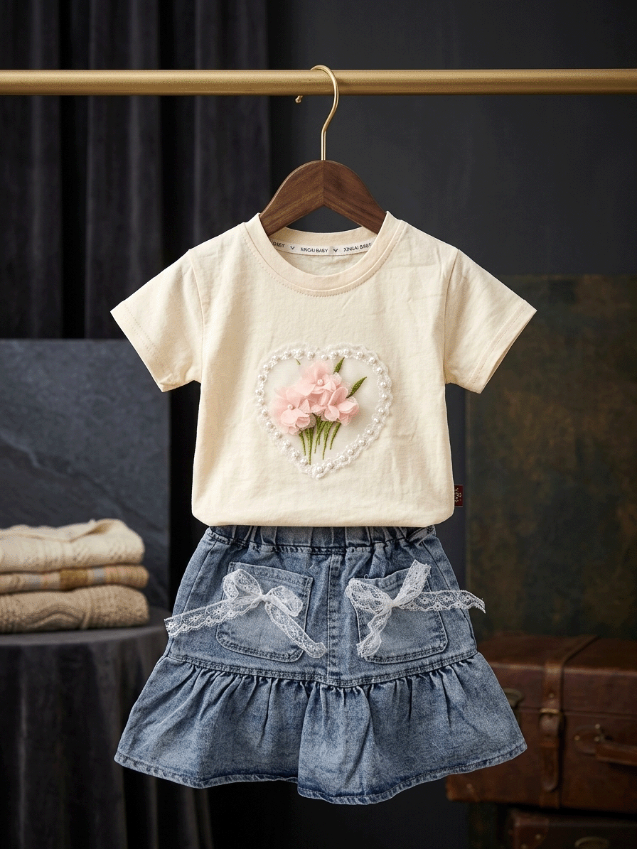 Exclusive Denim Skirt Set