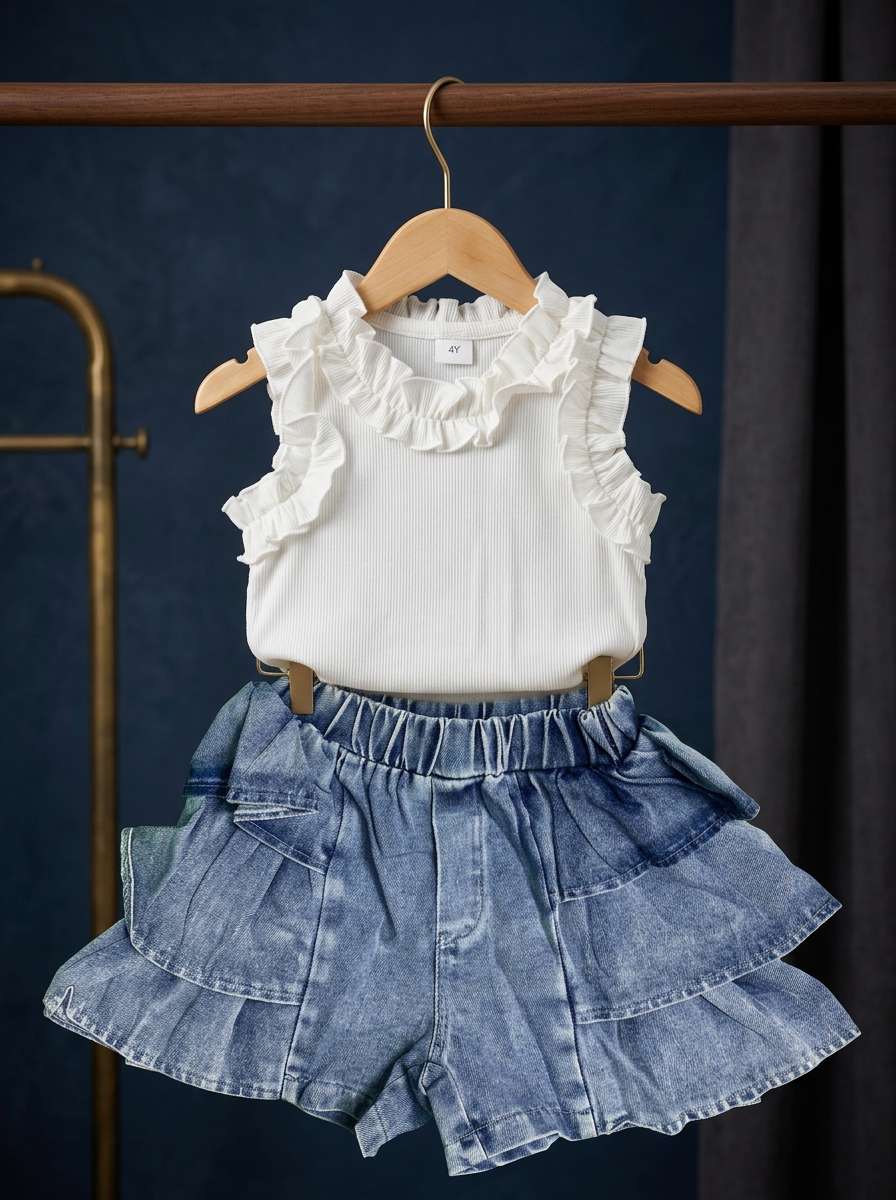 Exclusive Denim Skirt Set