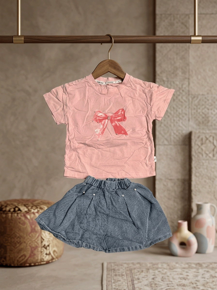 Exclusive Denim Skirt Set