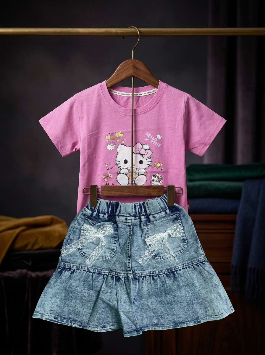 Exclusive Denim Skirt Set