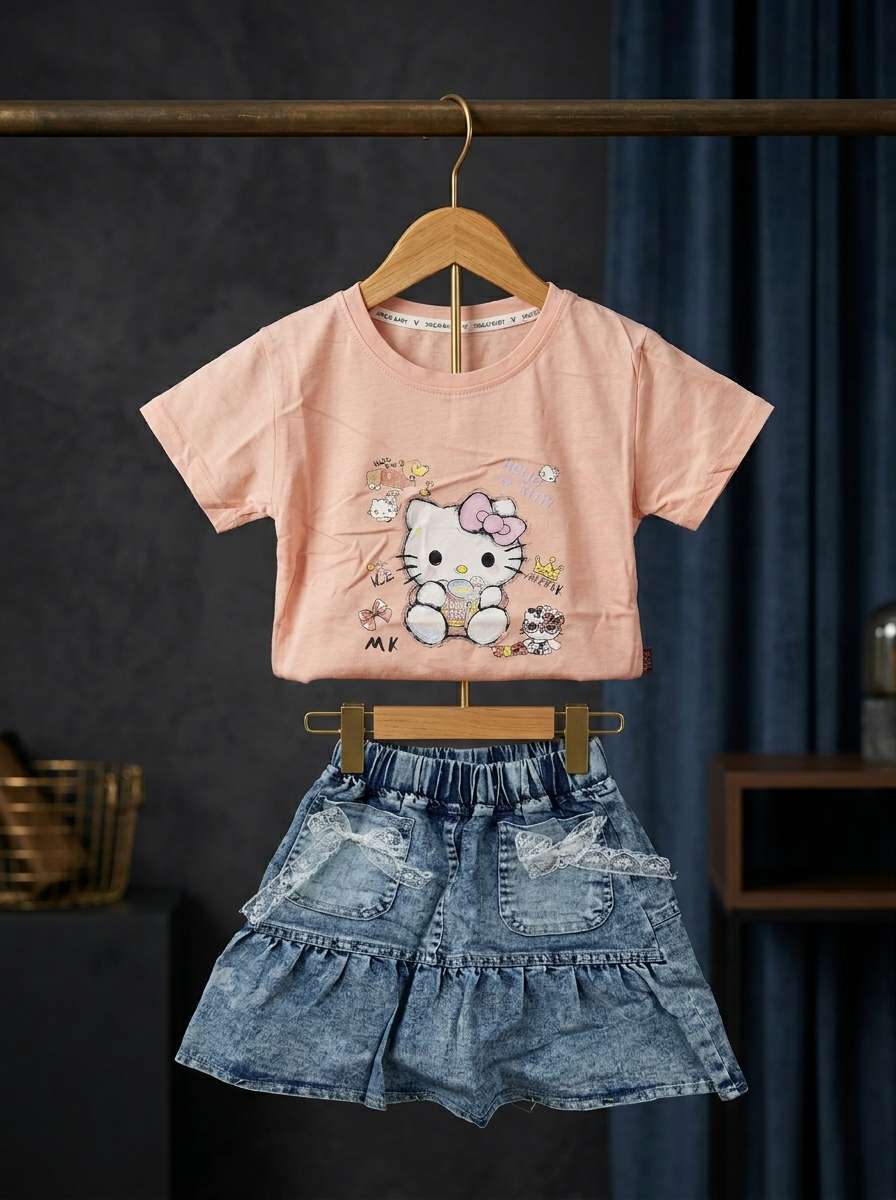 Exclusive Denim Skirt Set