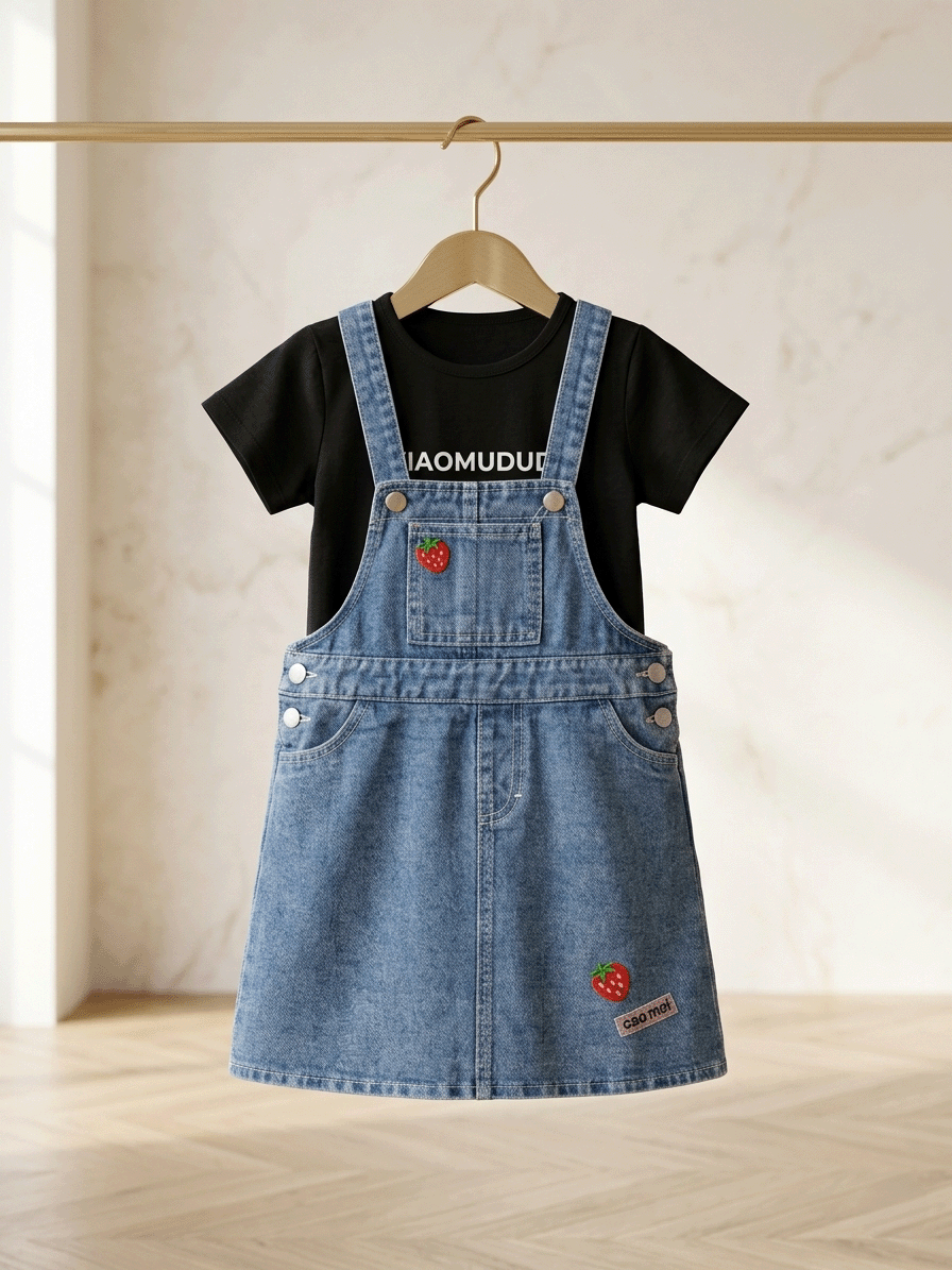 Exclusive Denim Double Set for Girls