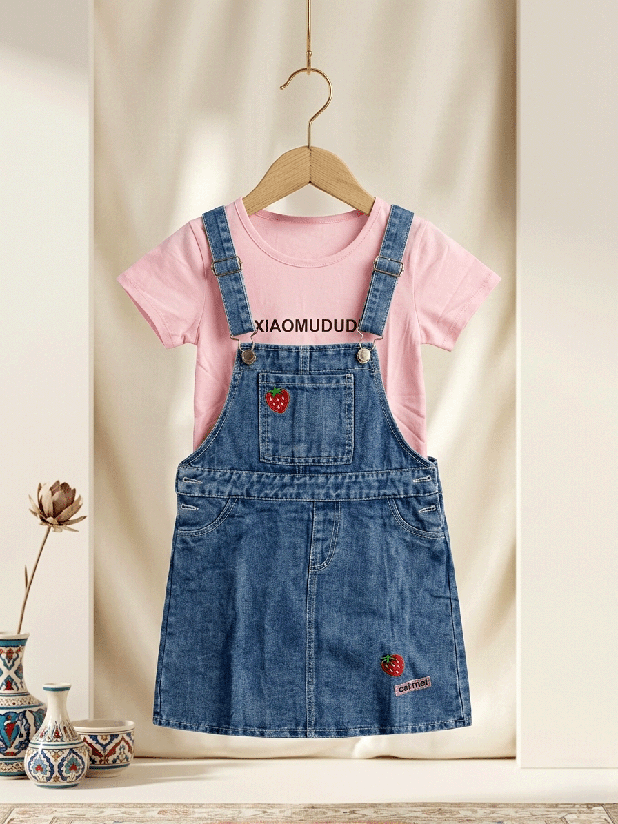 Exclusive Denim Double Set for Girls