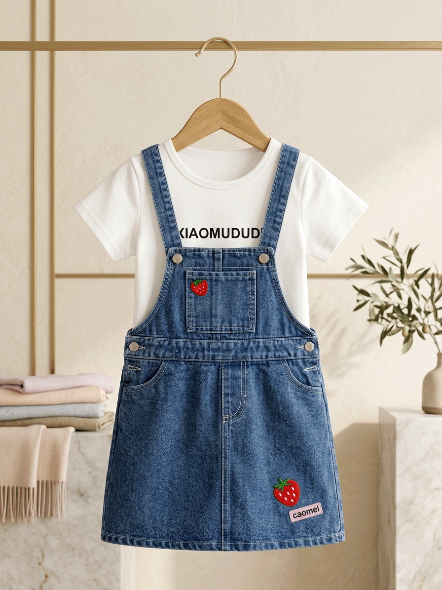 Exclusive Denim Double Set for Girls