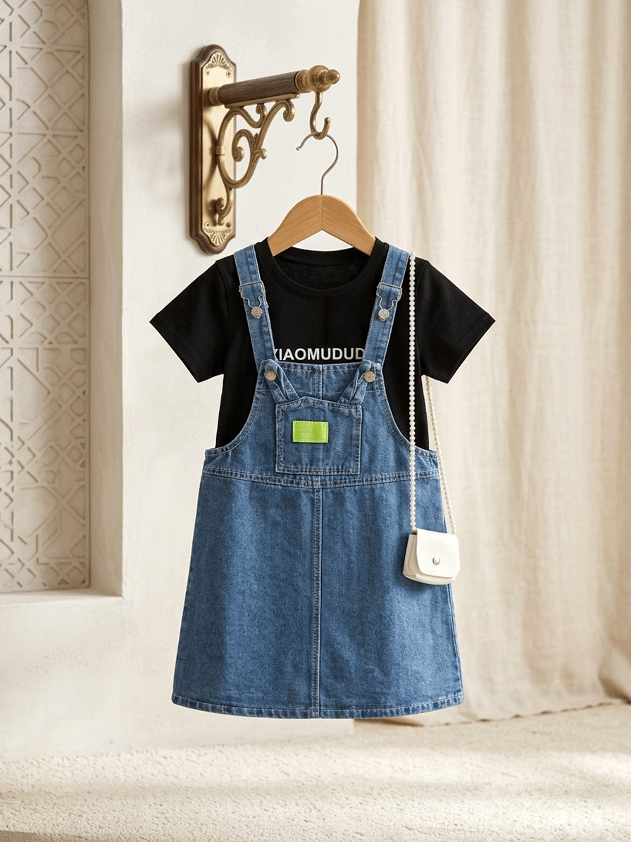 Exclusive Denim Double Set for Girls