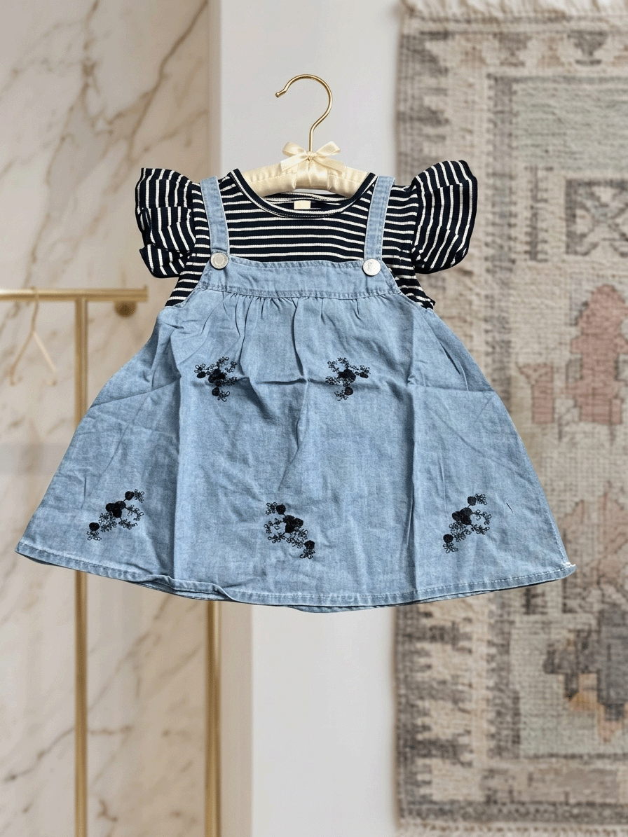 Exclusive Denim Double Set for Girls