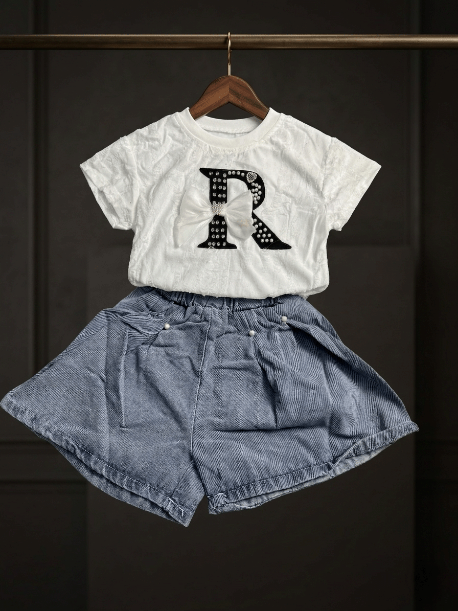 Exclusive Denim Double Set for Girls