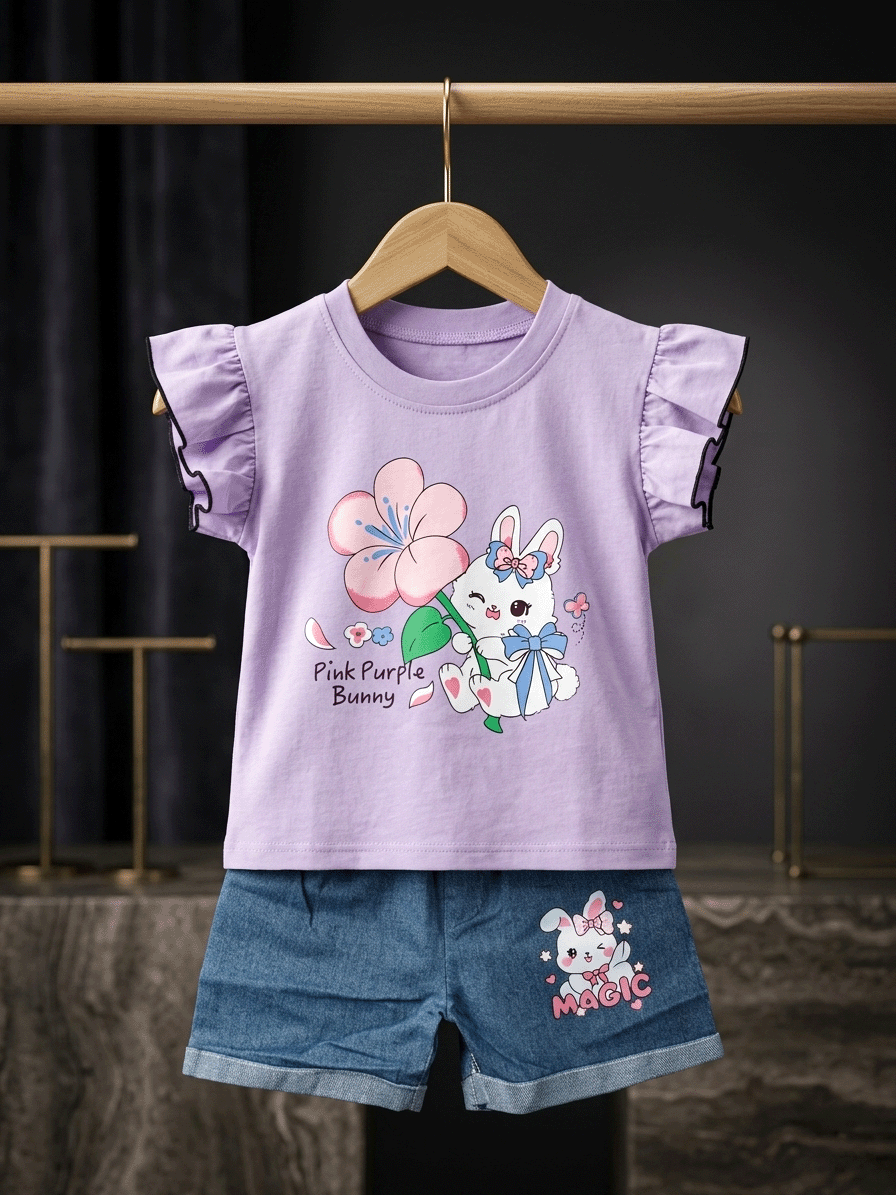 Exclusive Denim Double Set for Girls