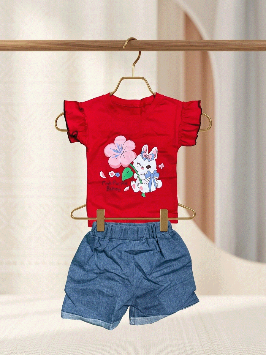 Exclusive Denim Double Set for Girls