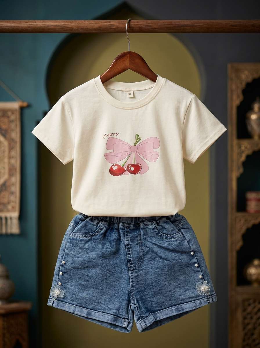 Exclusive Denim Double Set for Girls