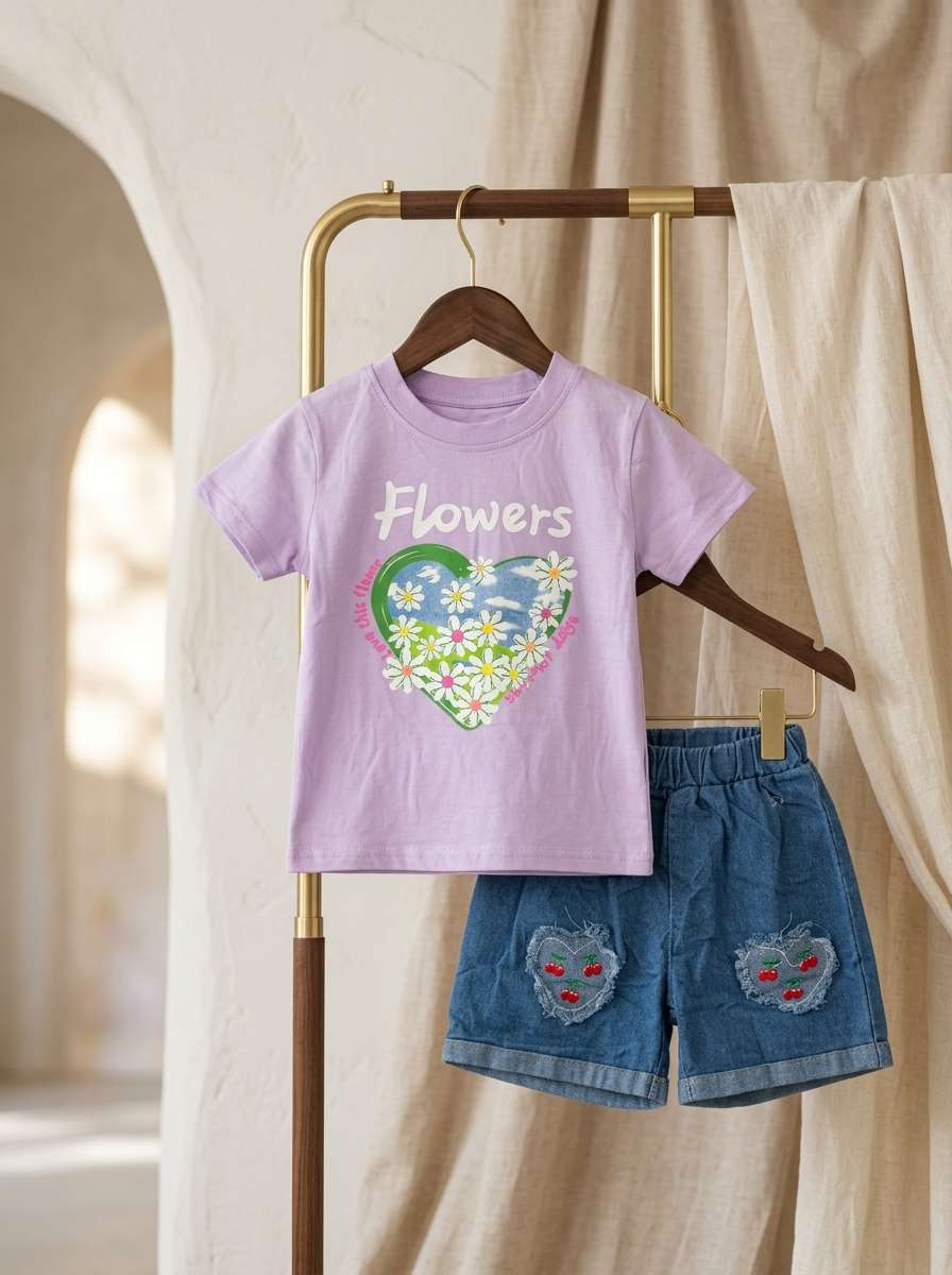 Exclusive Denim Double Set for Girls