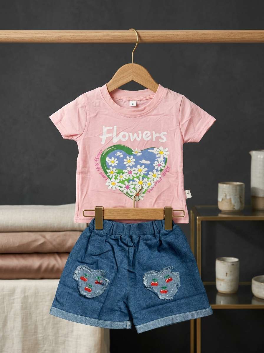 Exclusive Denim Double Set for Girls