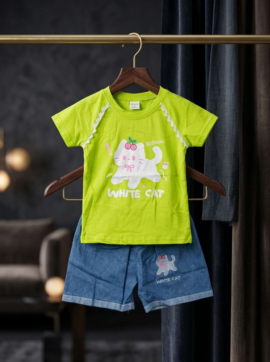 Exclusive Denim Double Set for Girls