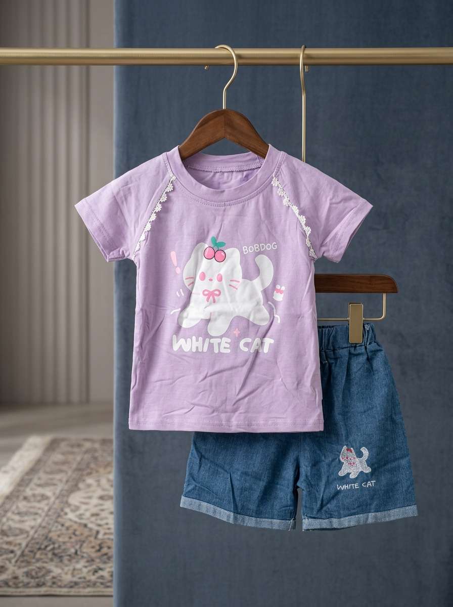 Exclusive Denim Double Set for Girls