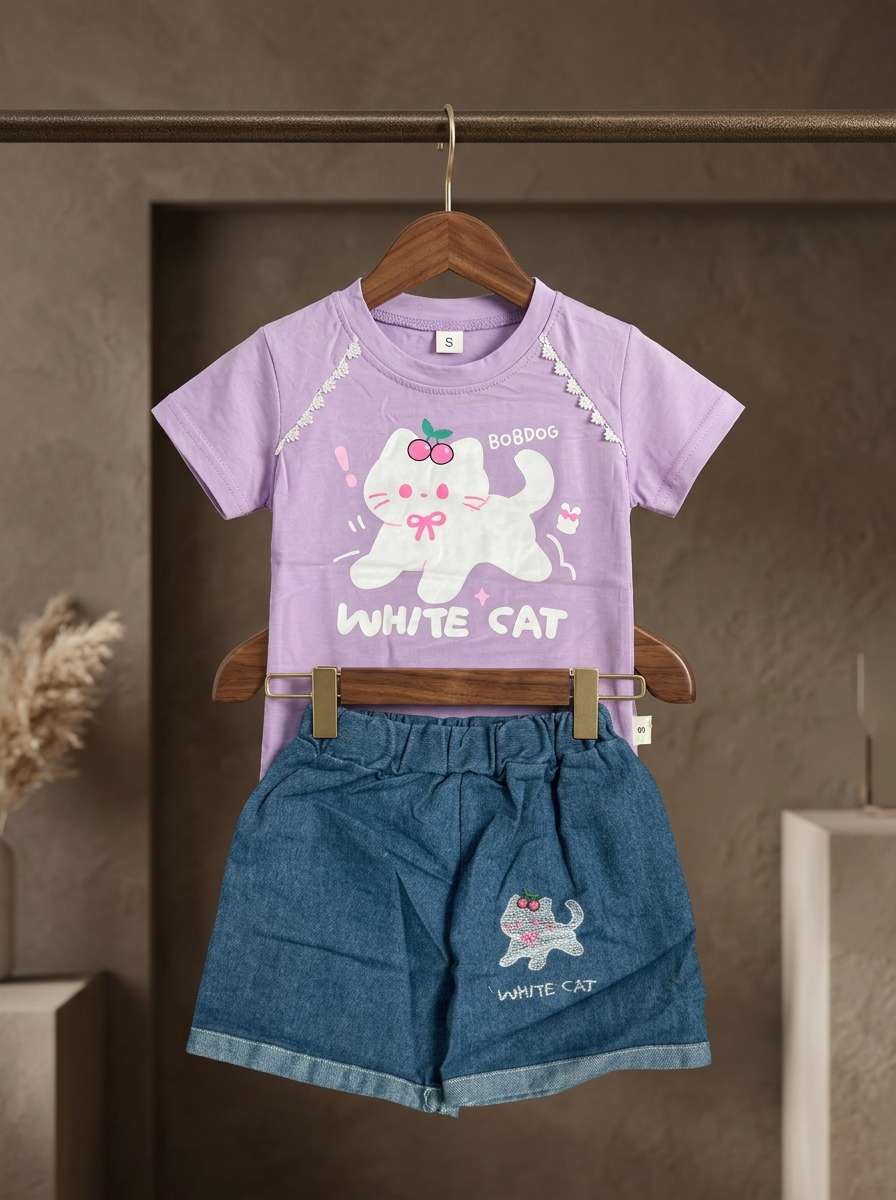 Exclusive Denim Double Set for Girls