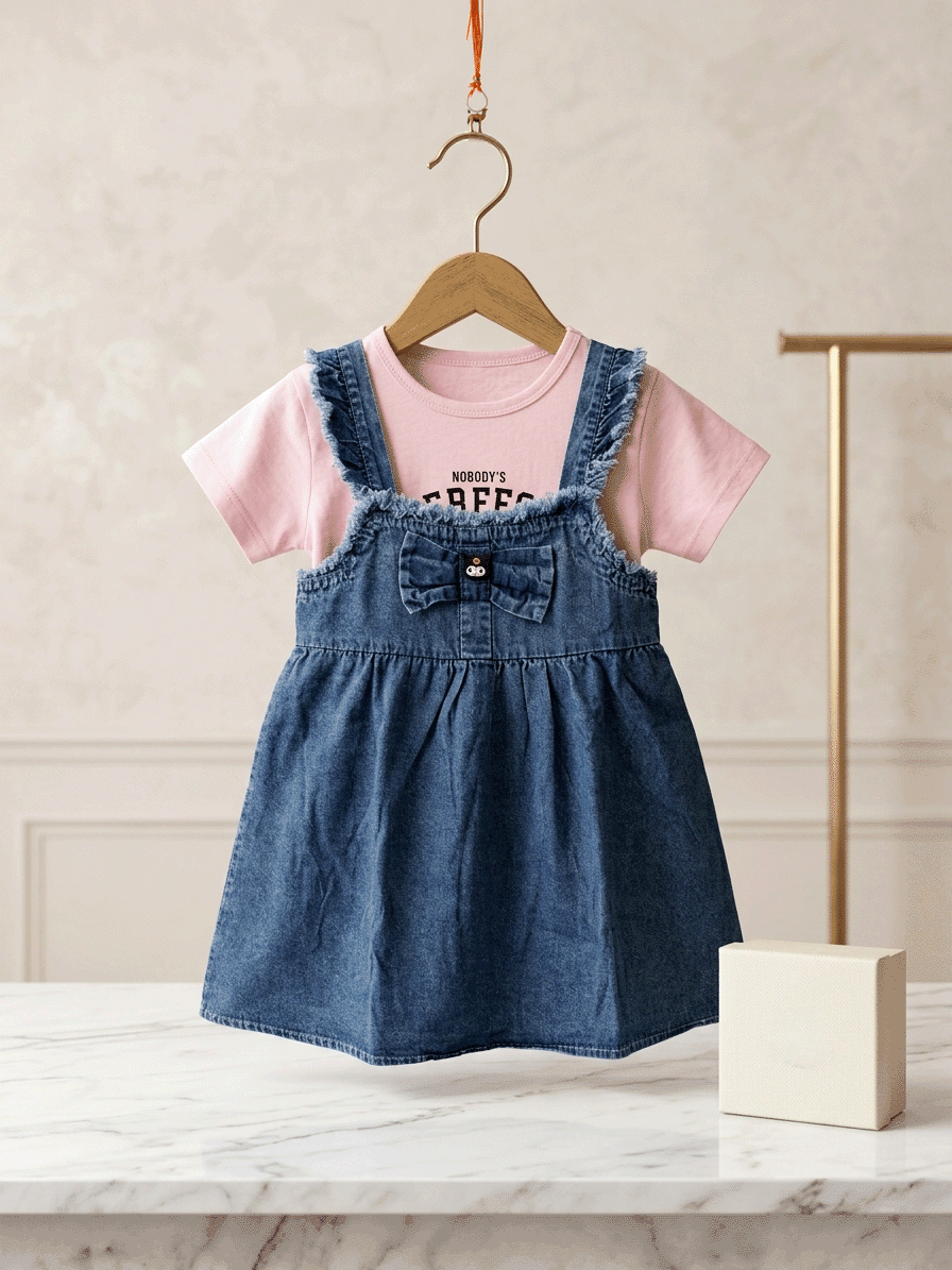 Exclusive Denim Double Set for Girls