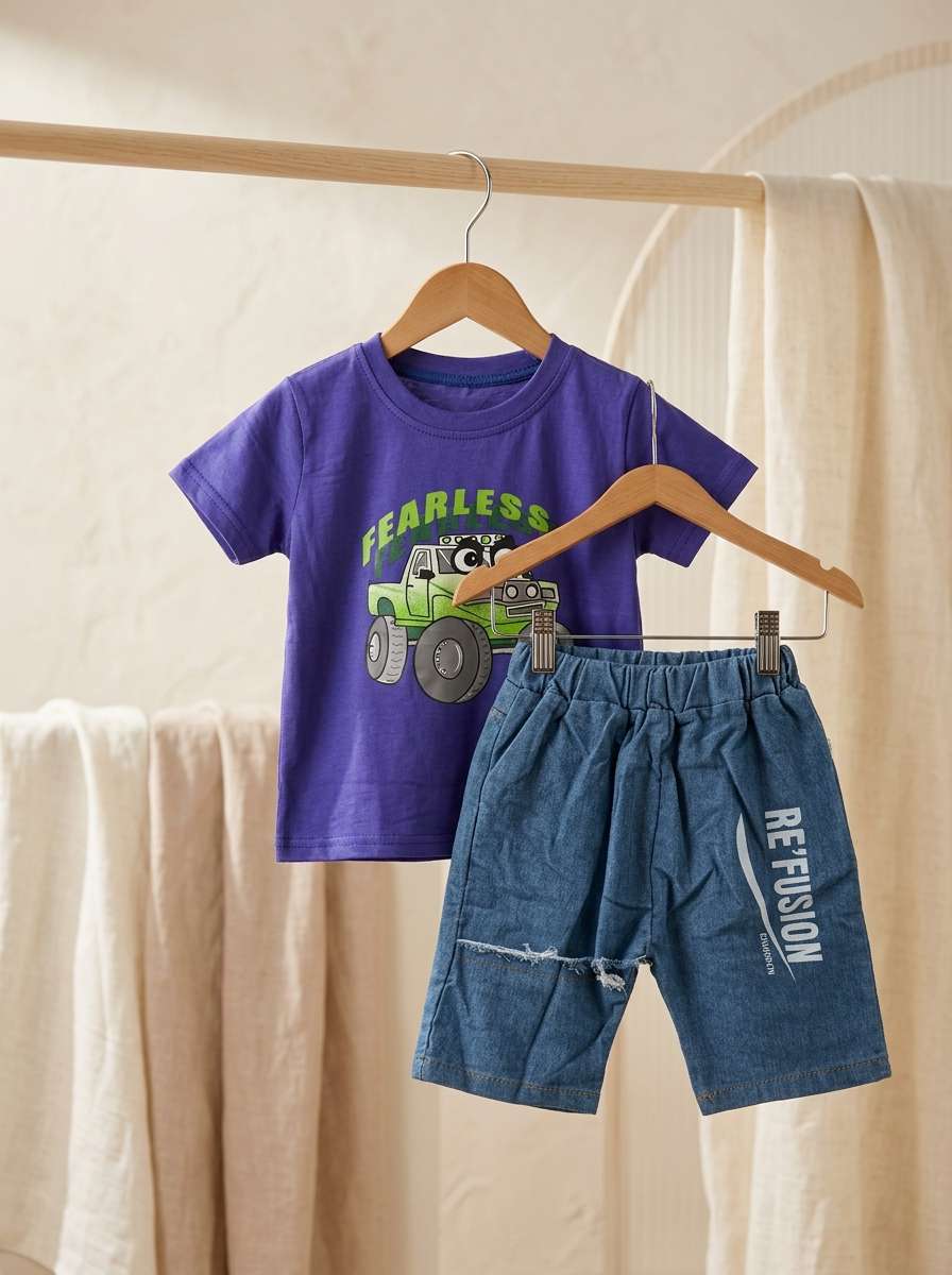 Summer Tops with Trendy Denim Set