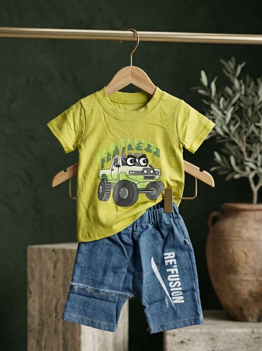 Summer Tops with Trendy Denim Set