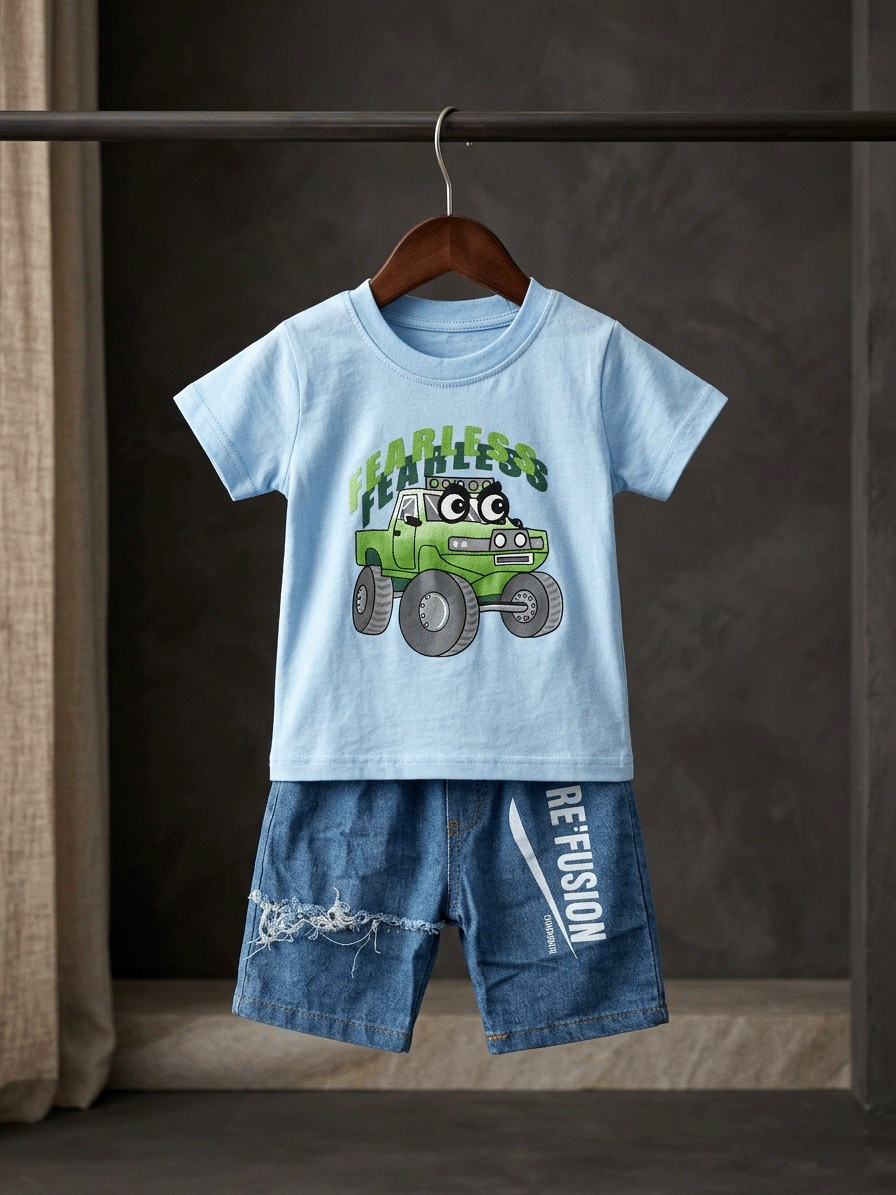 Summer Tops with Trendy Denim Set