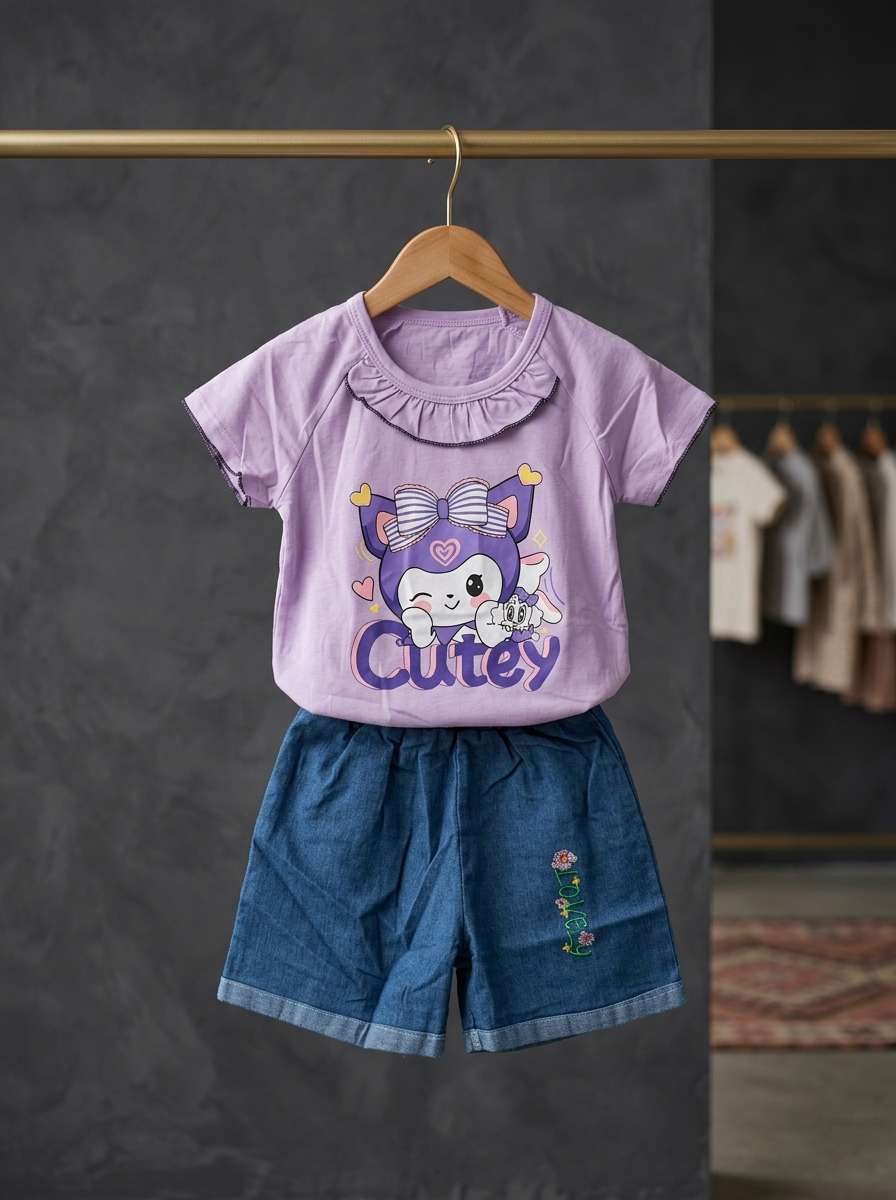 Summer Tops with Trendy Denim Set