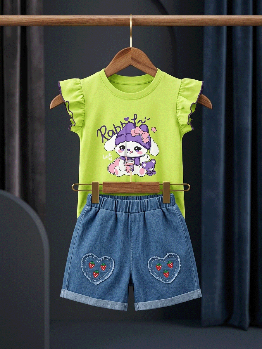 Summer Tops with Trendy Denim Set