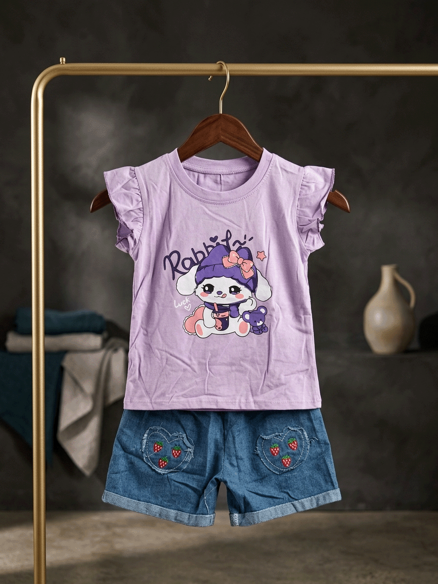 Summer Tops with Trendy Denim Set