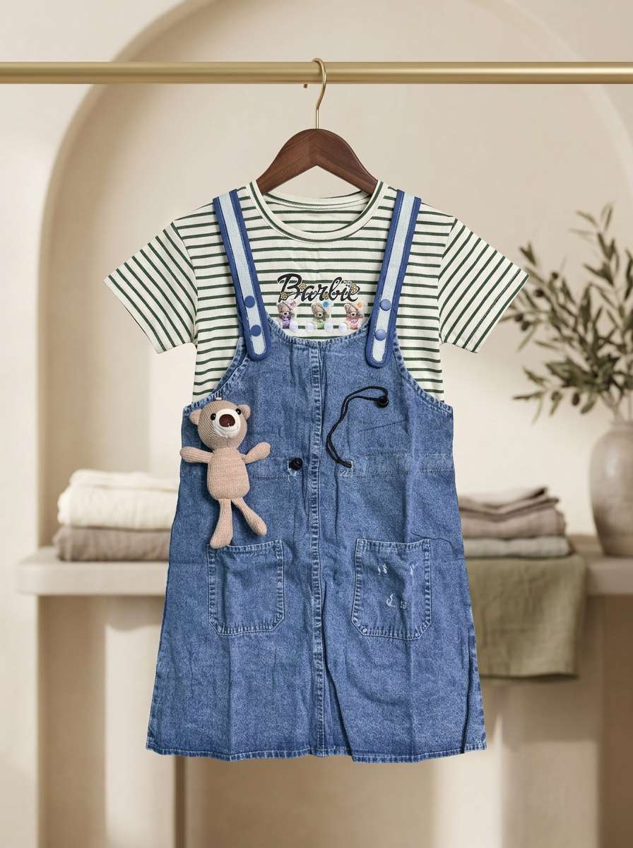 Exclusive Denim Double Set for Girls