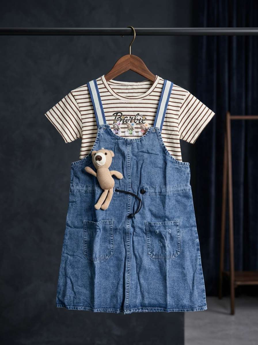 Exclusive Denim Double Set for Girls