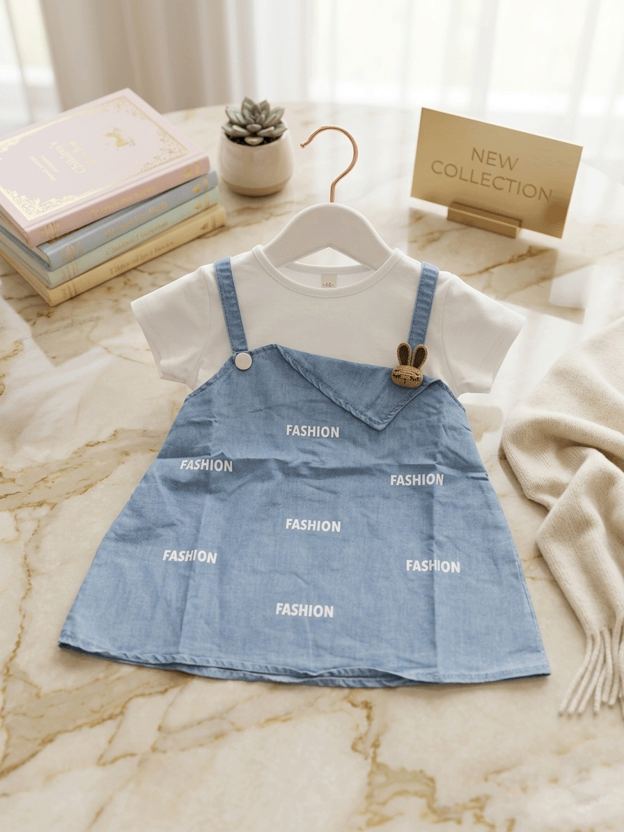 Exclusive Denim Double Set for Girls