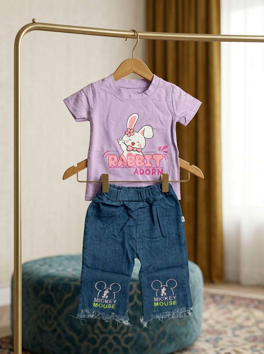 Exclusive Denim Double Set for Girls