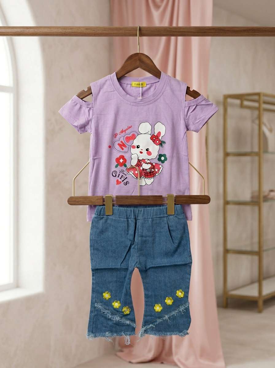Exclusive Denim Double Set for Girls