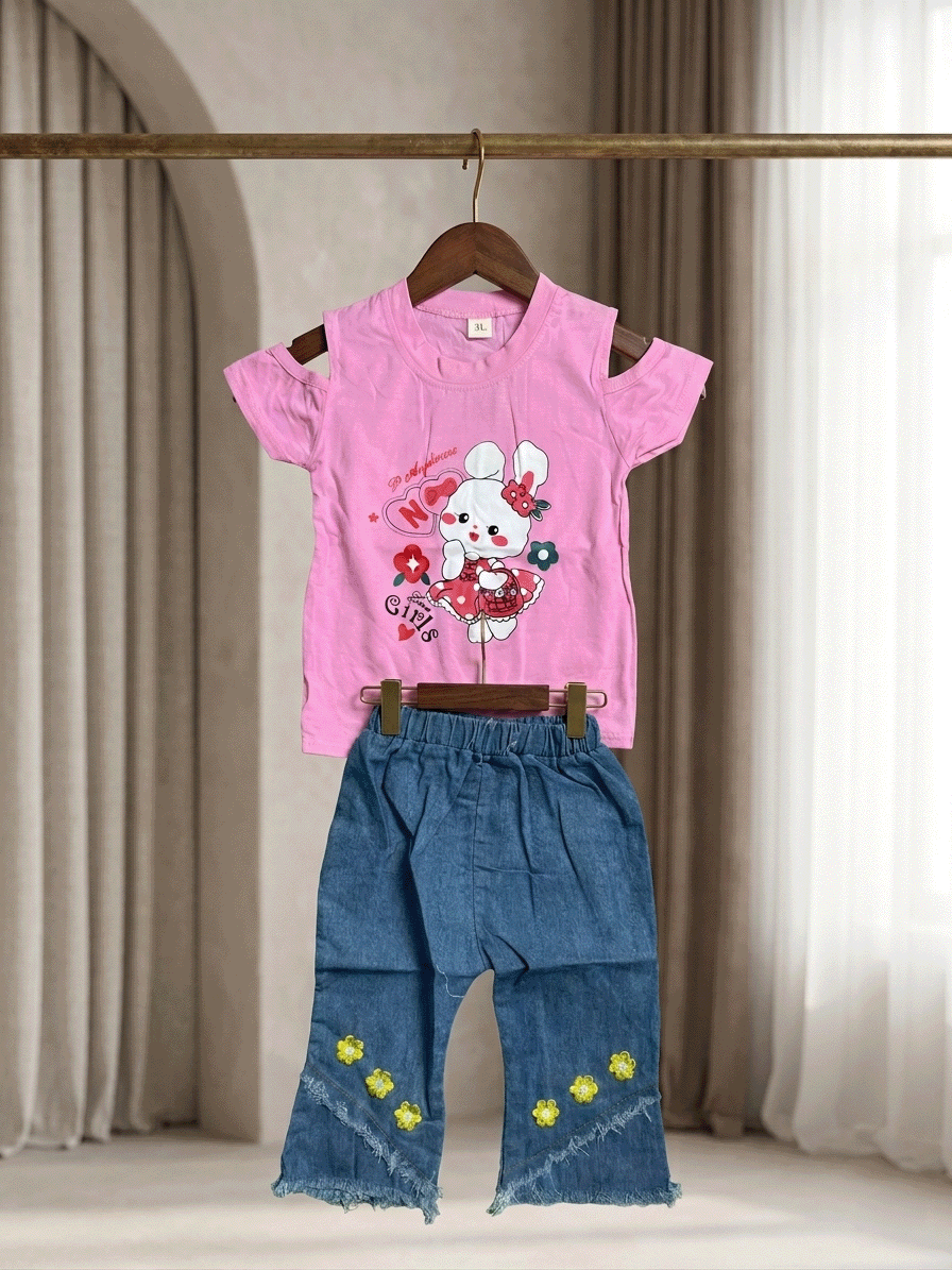 Exclusive Denim Double Set for Girls