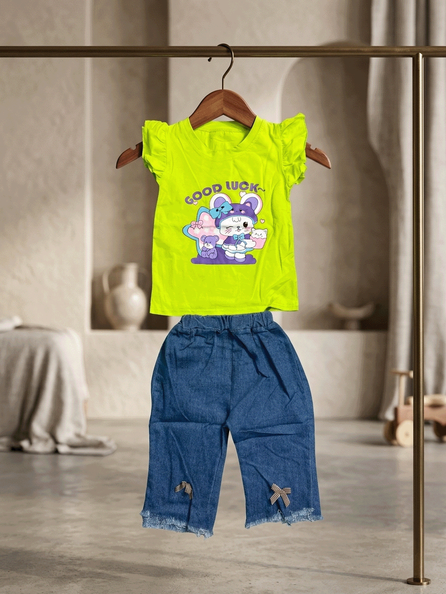Exclusive Denim Double Set for Girls