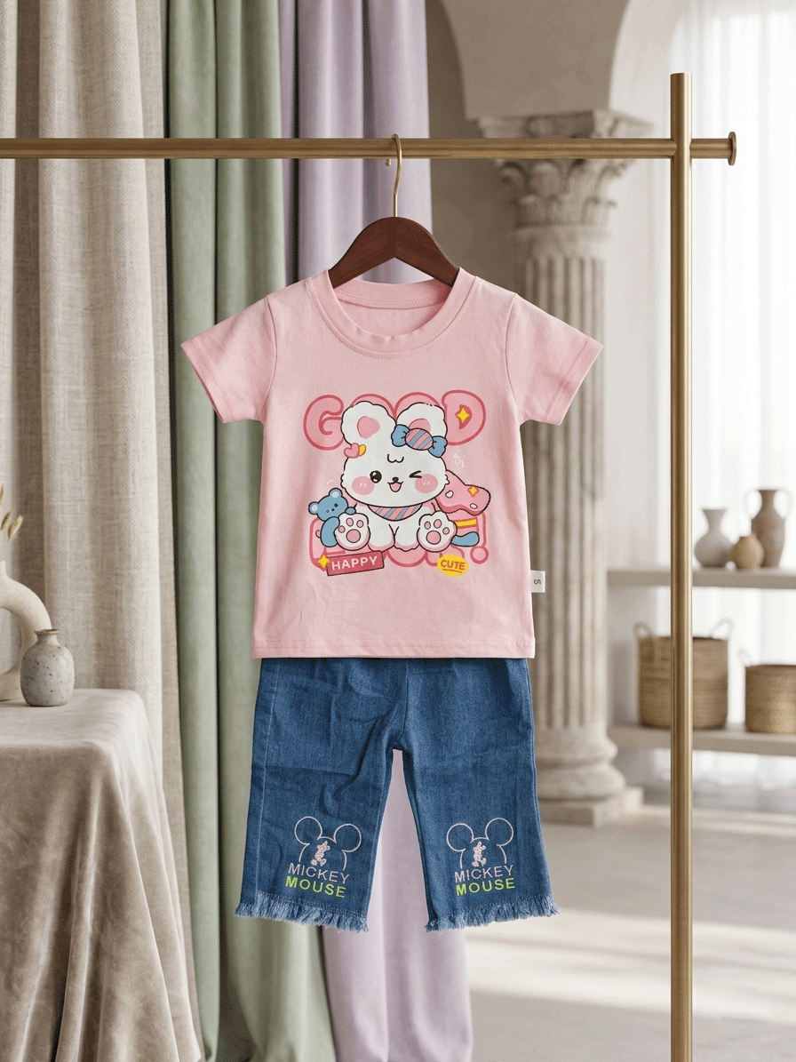 Exclusive Denim Double Set for Girls