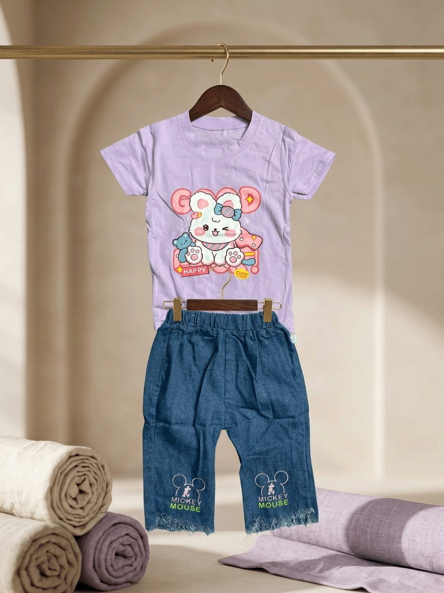 Exclusive Denim Double Set for Girls