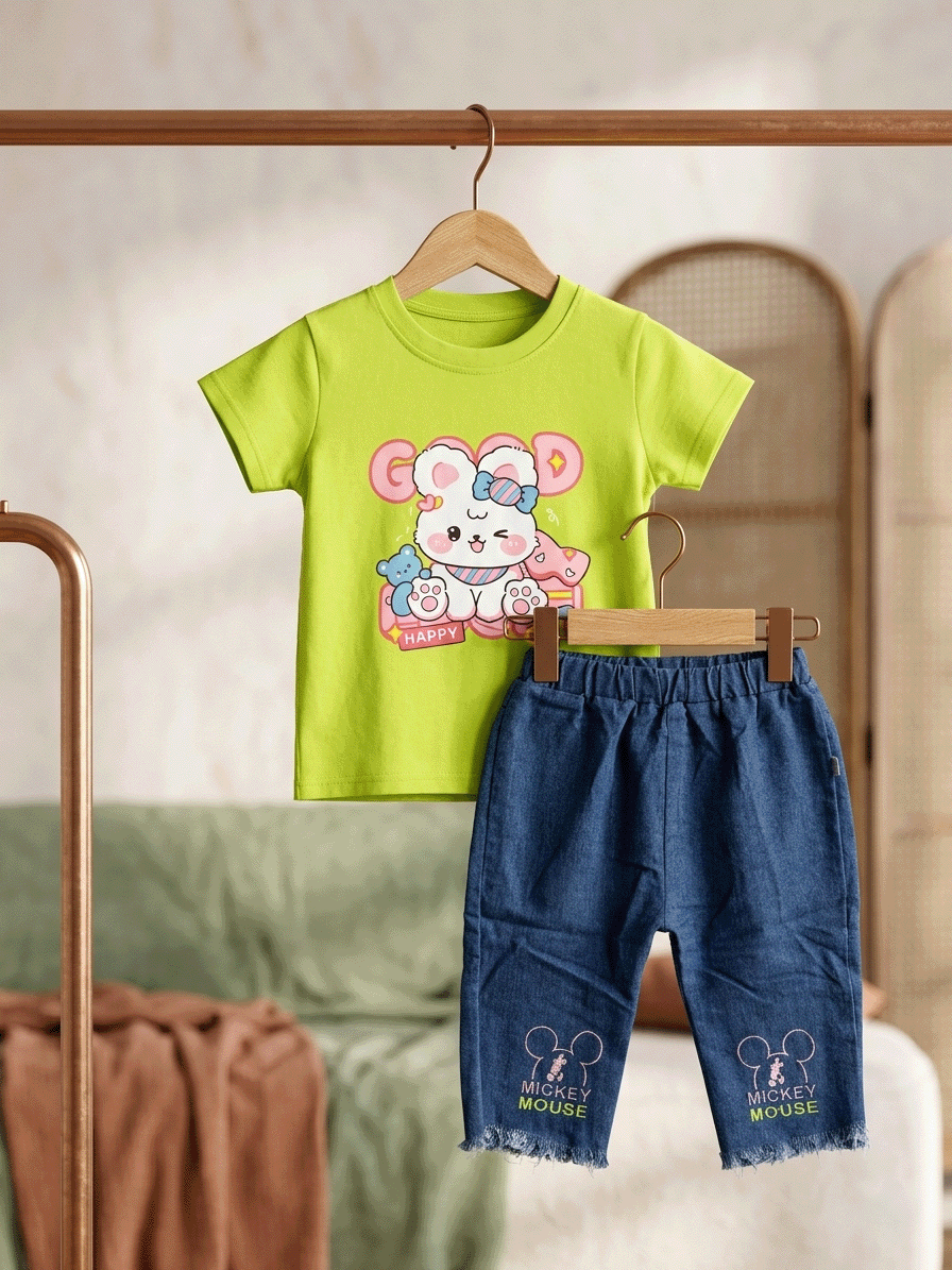 Exclusive Denim Double Set for Girls