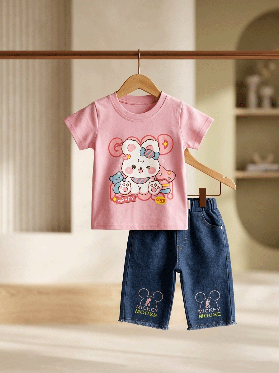 Exclusive Denim Double Set for Girls
