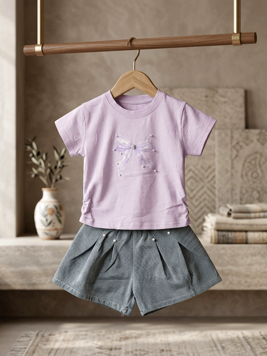 Exclusive Denim Double Set for Girls