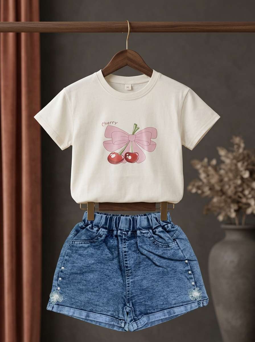 Exclusive Denim Double Set for Girls