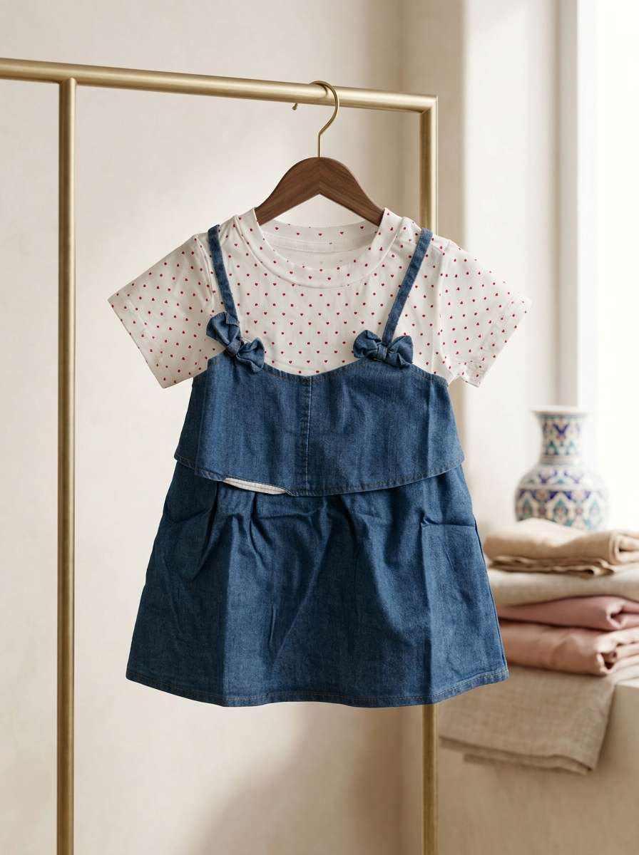 Exclusive Denim Double Set for Girls