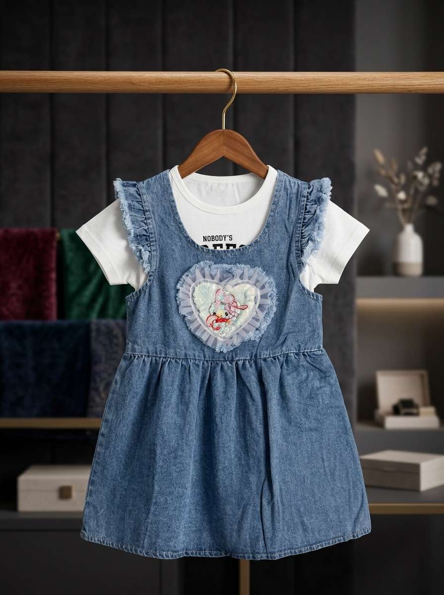 Exclusive Denim Double Set for Girls