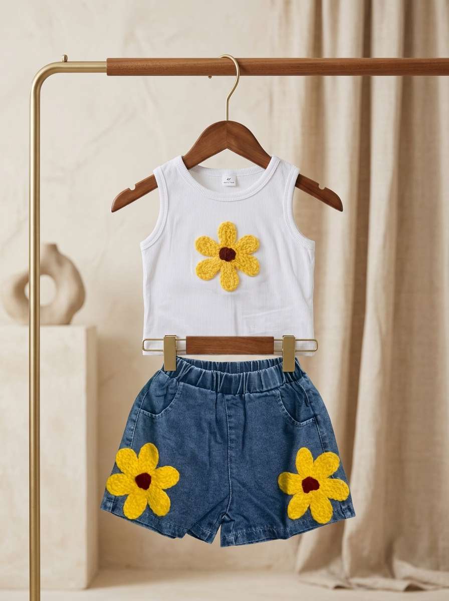Exclusive Denim Double Set for Girls