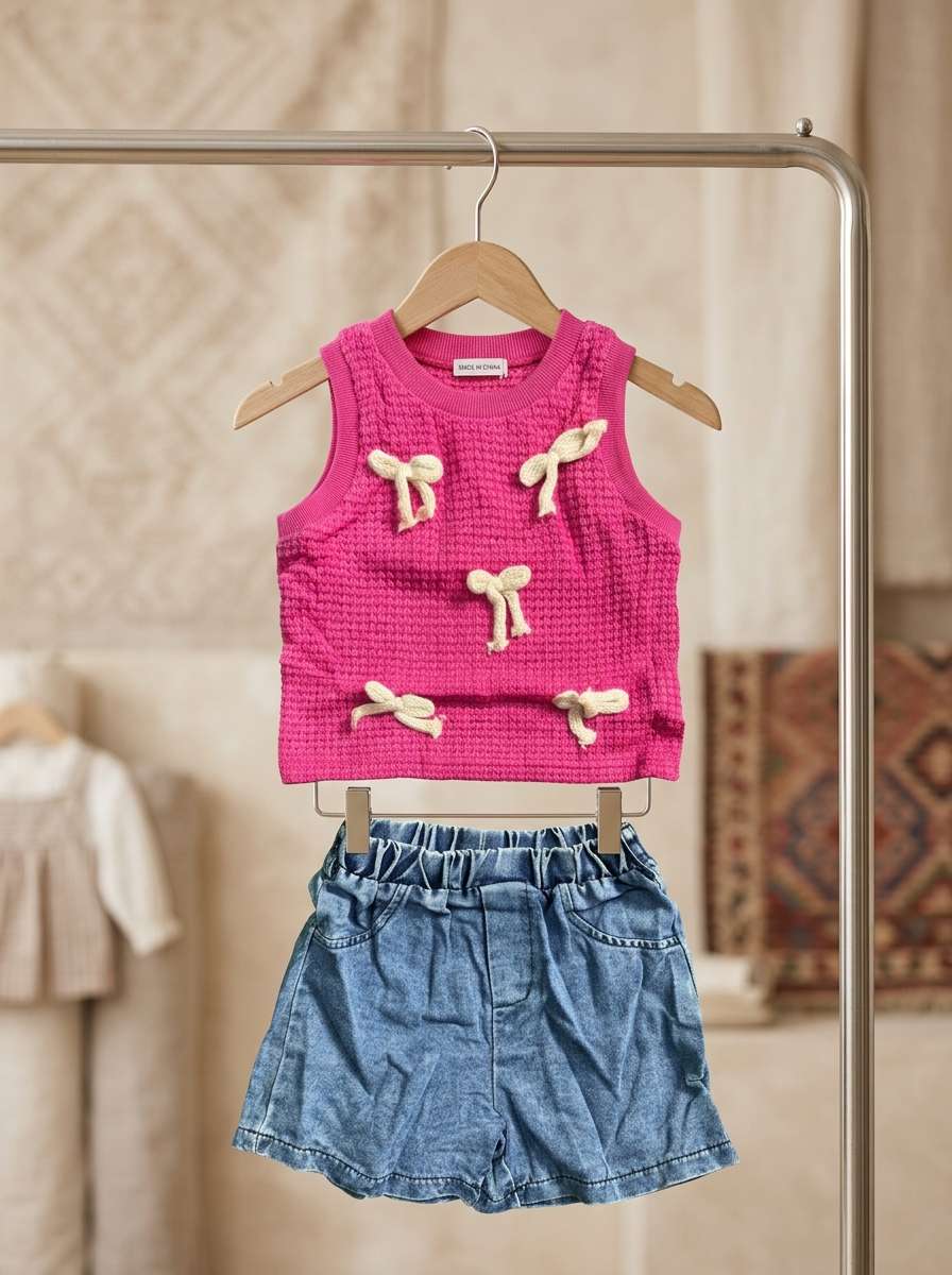 Exclusive Denim Double Set for Girls