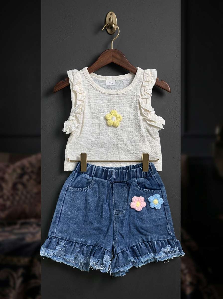 Exclusive Denim Double Set for Girls