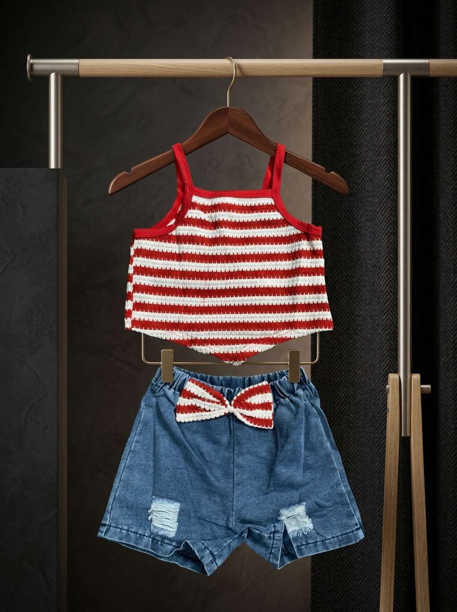 Exclusive Denim Double Set for Girls
