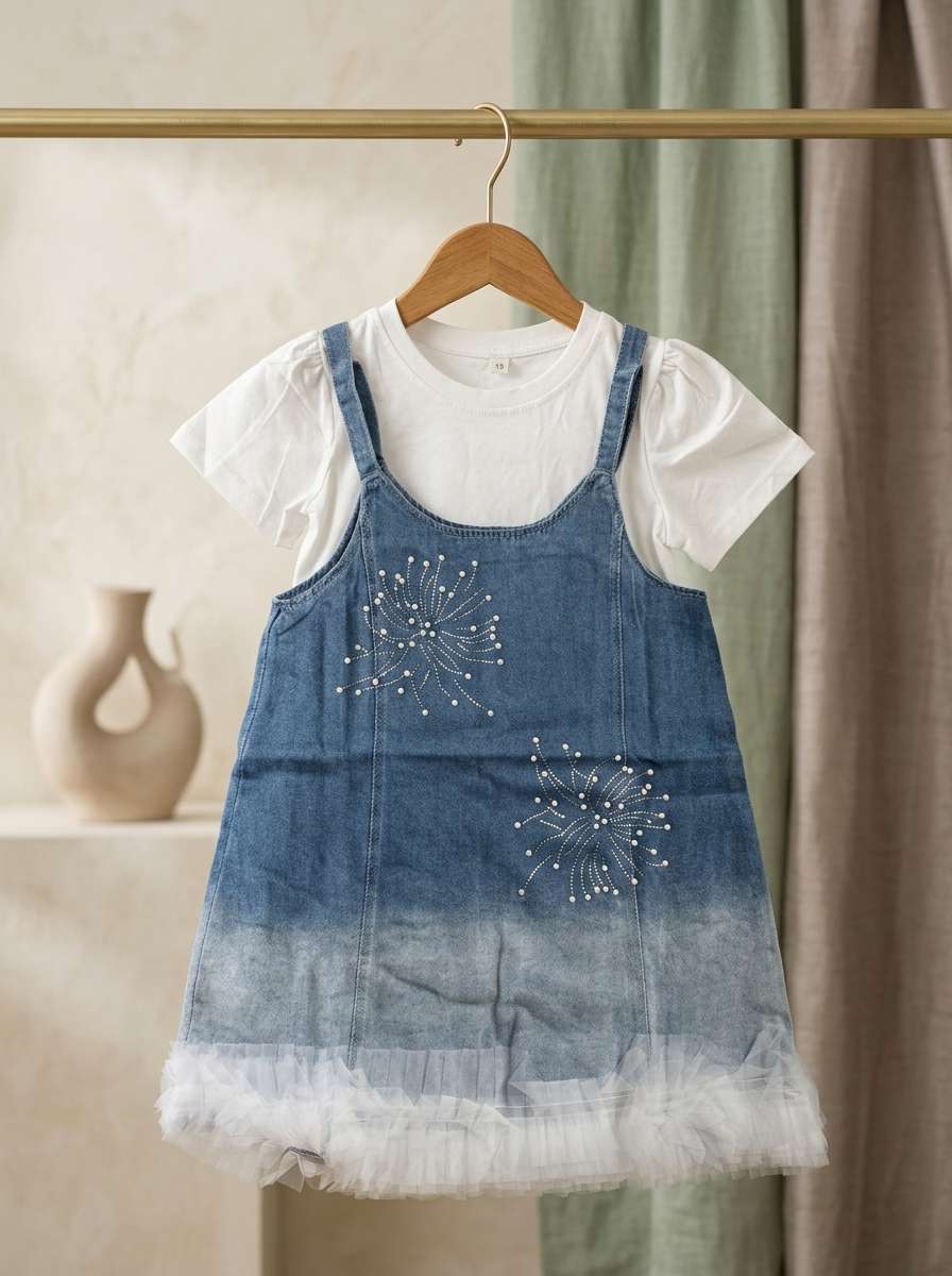 Exclusive Denim Double Set for Girls