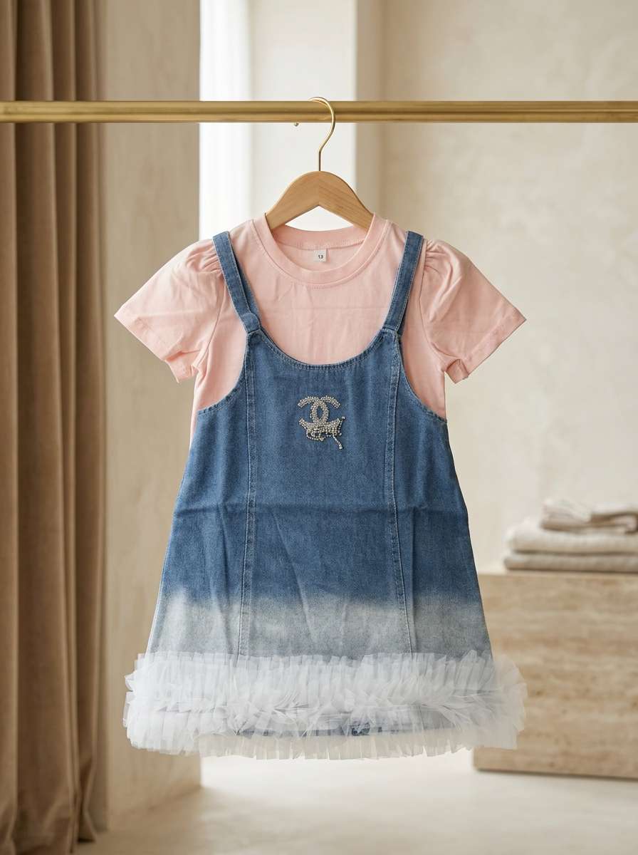 Exclusive Denim Double Set for Girls