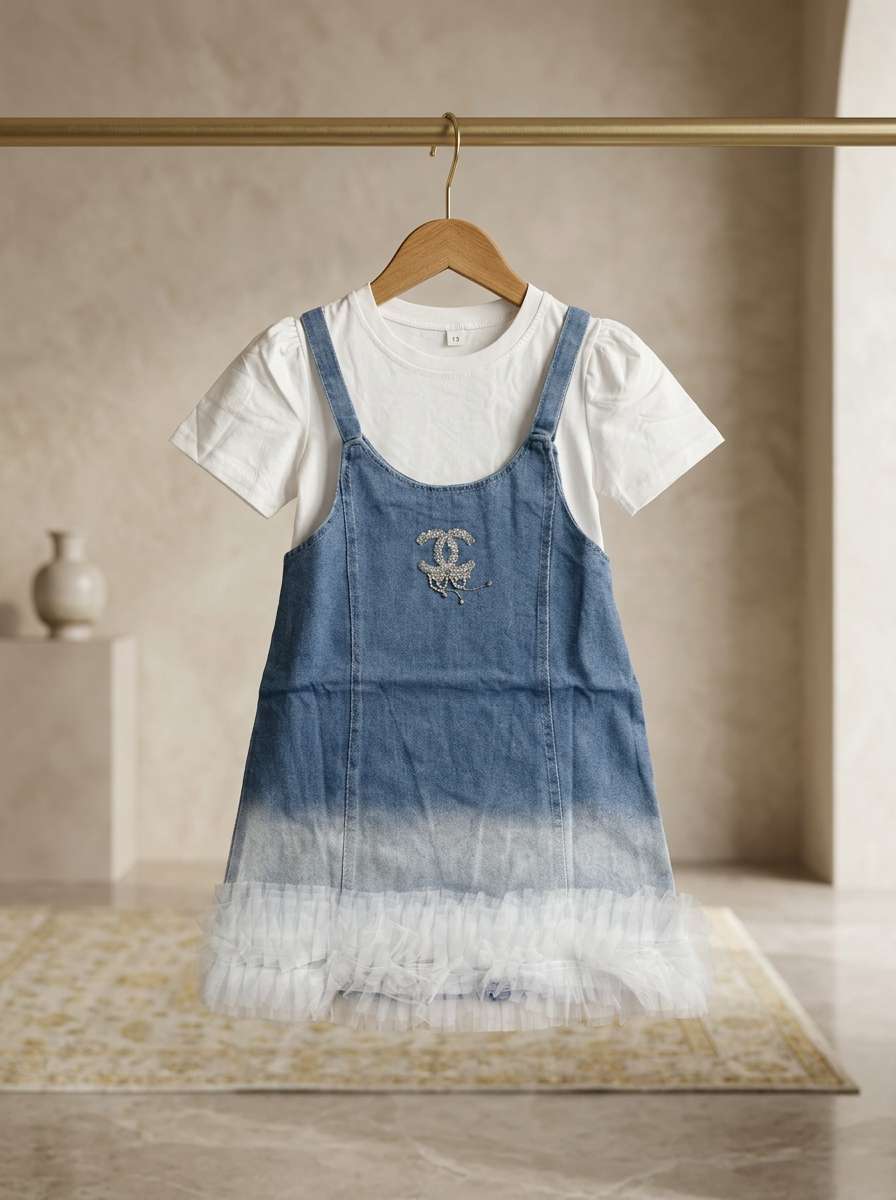 Exclusive Denim Double Set for Girls